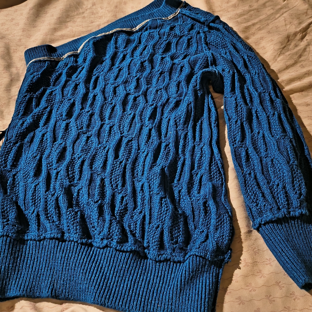 New York & Company Vibrant Blue Knit Sweater